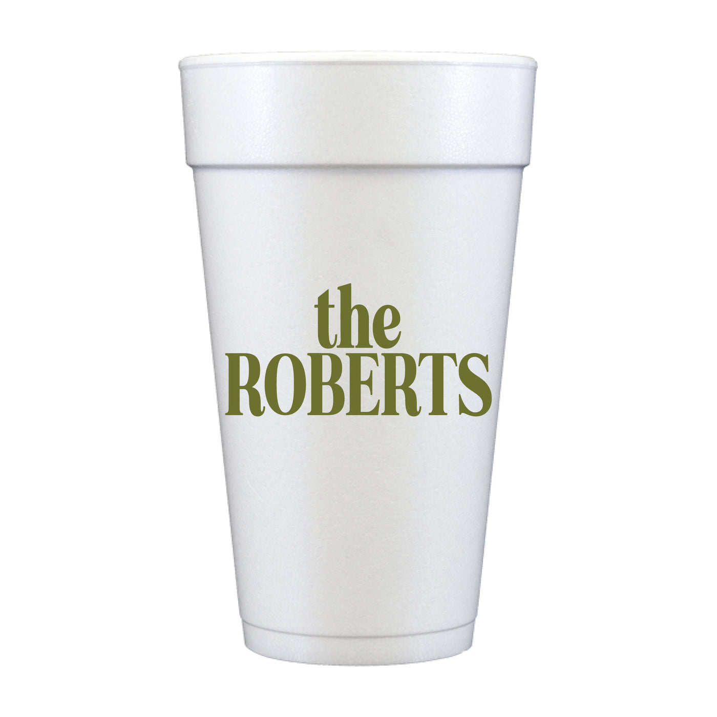 At Home Collection | Custom Last Name Foam Cups