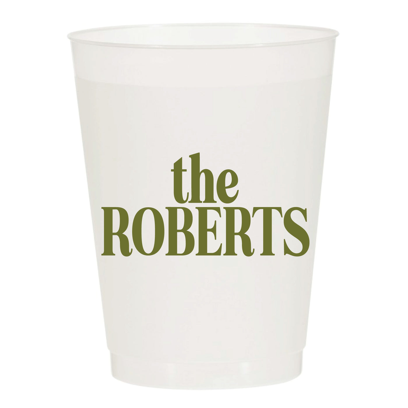 At Home Collection | Personalized Last Name Frosted Cups