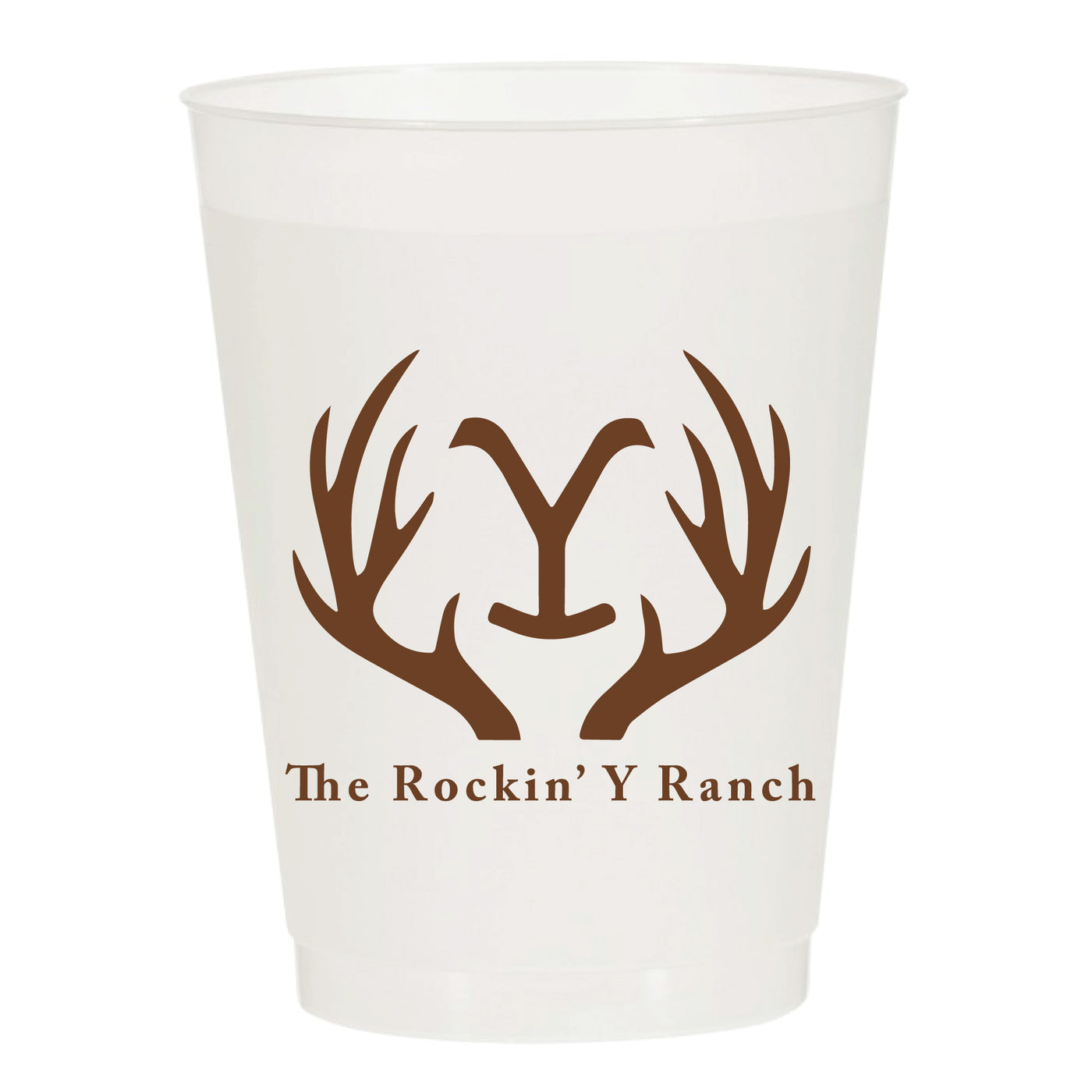 At Home Collection | Custom Antler Ranch Brand Frosted Cups