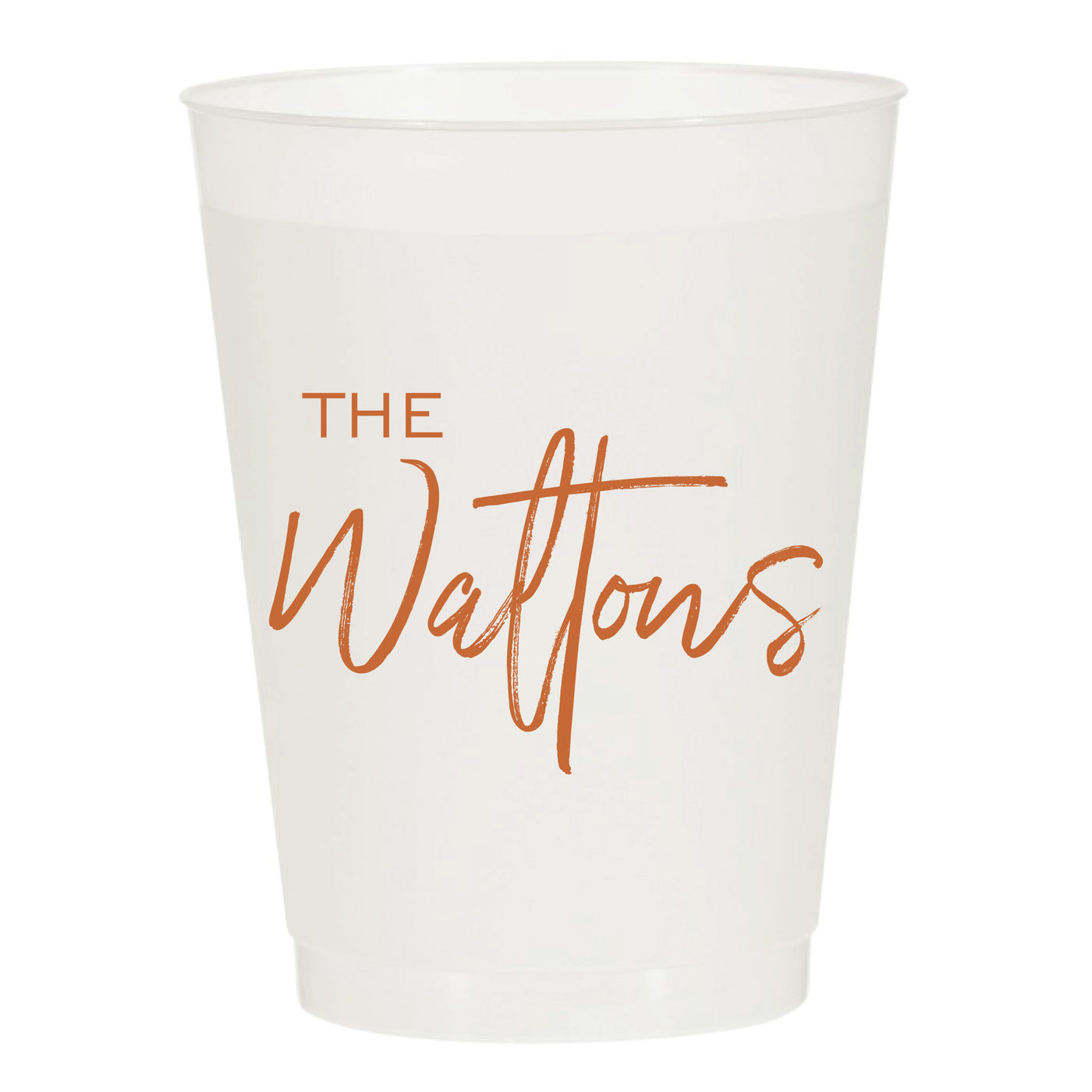 At Home Collection | Custom Last Name Frosted Cups