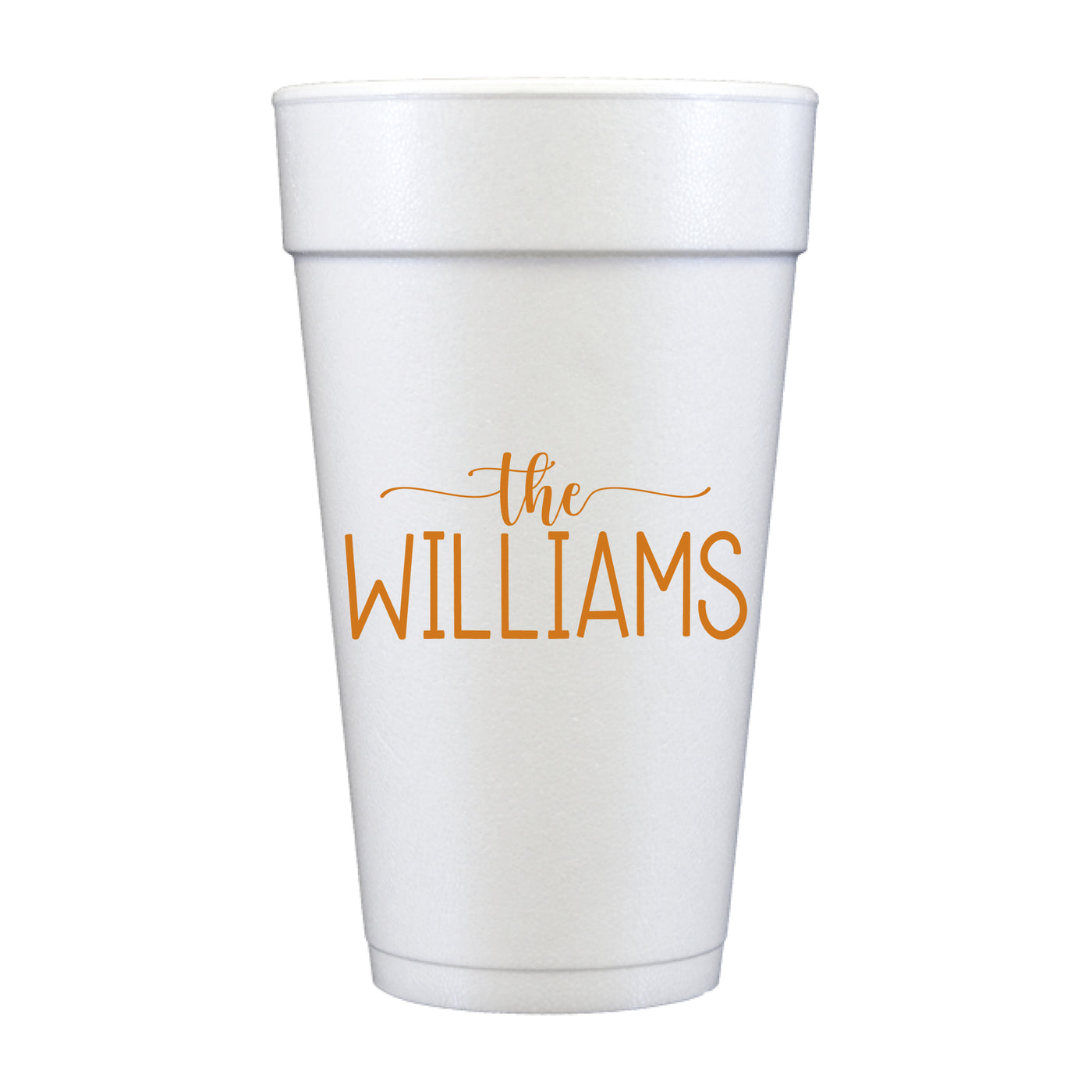 At Home Collection | Custom Last Name Foam Cups