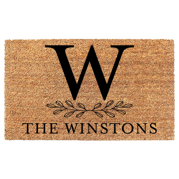 Initial Laurel Last Name Doormat