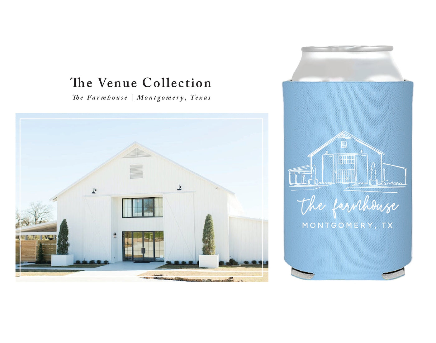 "The Venue Collection" | The Farmhouse Can Coolers