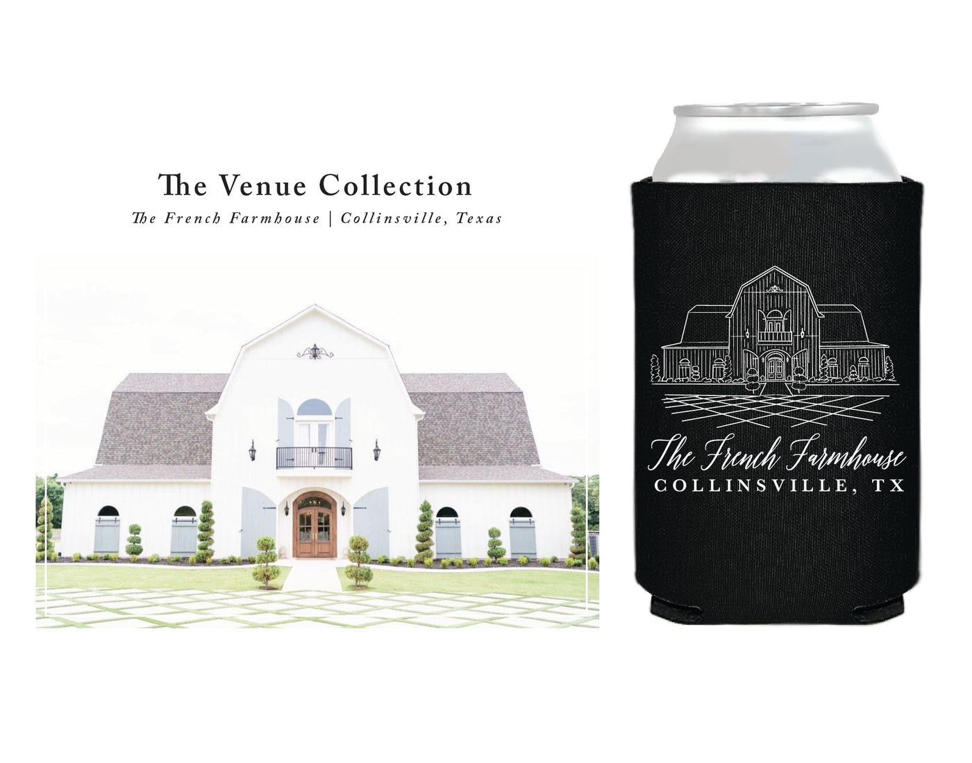 "The Venue Collection" | The French Farmhouse Can Coolers