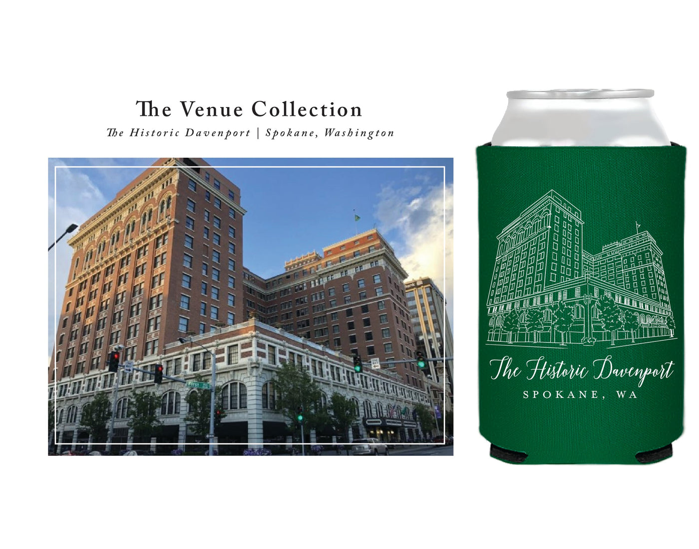 "The Venue Collection" | The Historic Davenport Can Coolers
