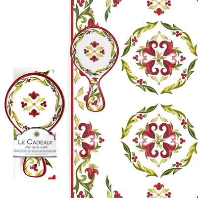 Le Cadeaux Vischio Spoon Rest and Tea Towel Gift Set