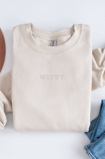 Tiny WIFEY Embroidered Sweatshirt