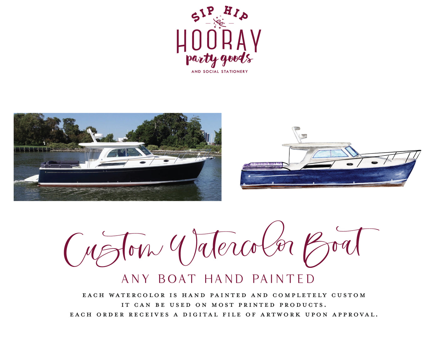 Watercolor Boat Painting