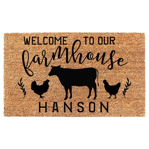 Welcome To Our Farmhouse Custom Doormat