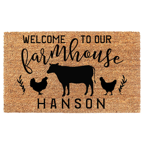 Welcome To Our Farmhouse Custom Doormat