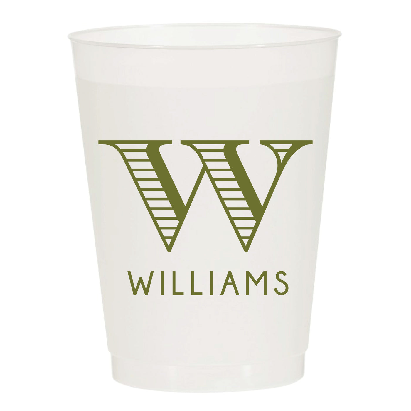 At Home Collection | Custom Last Name Initial Frosted Cups