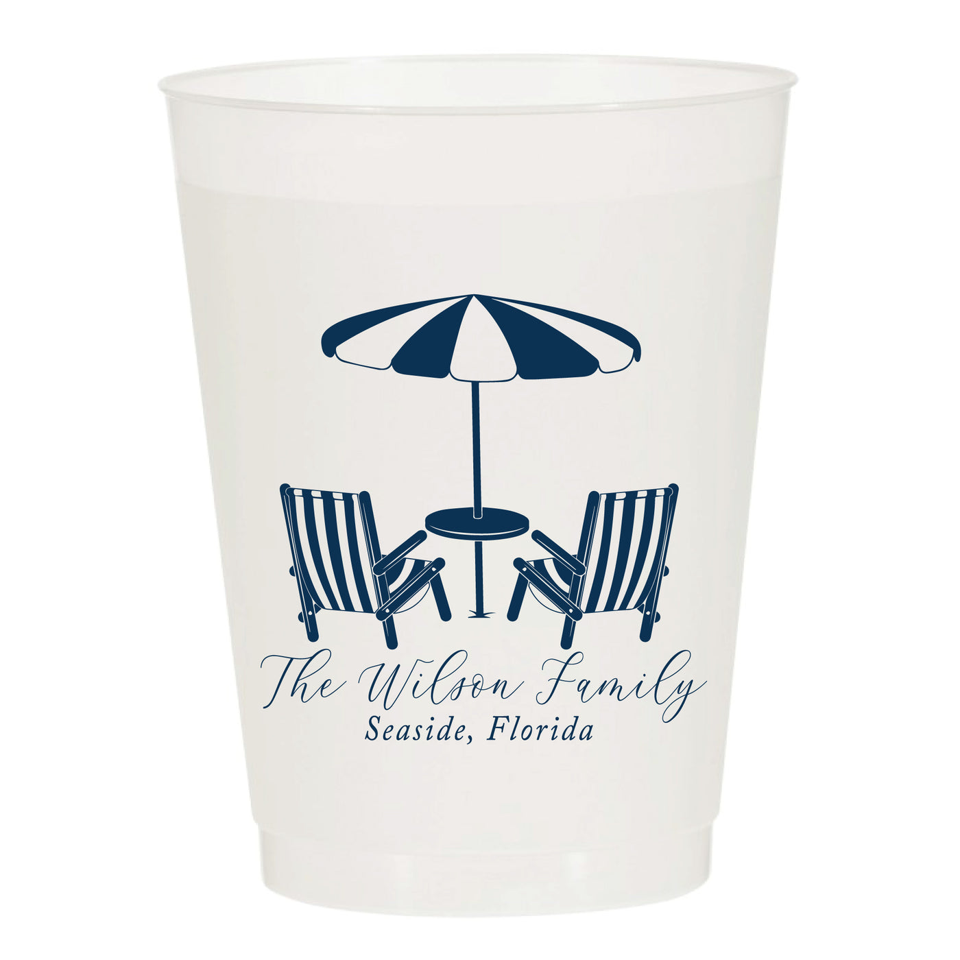 At Home Collection | Custom Rental Beach House Frosted Cups