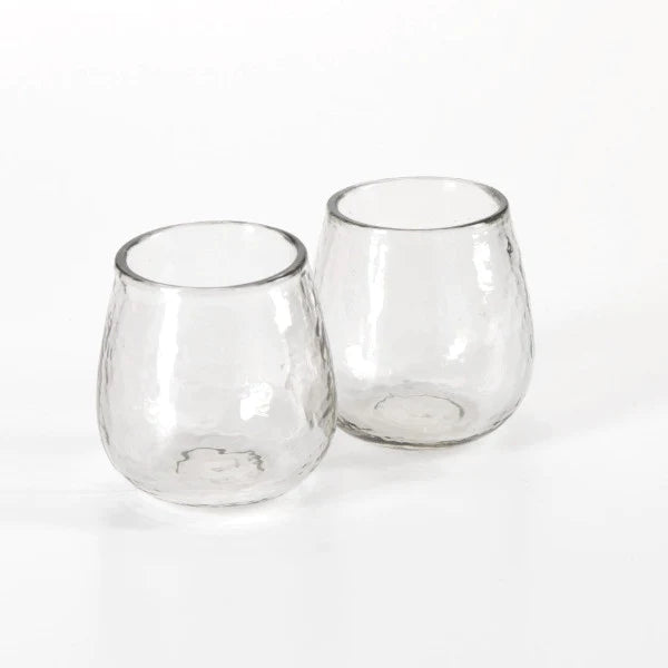 Artisan Hammered Stemless Wine Glass