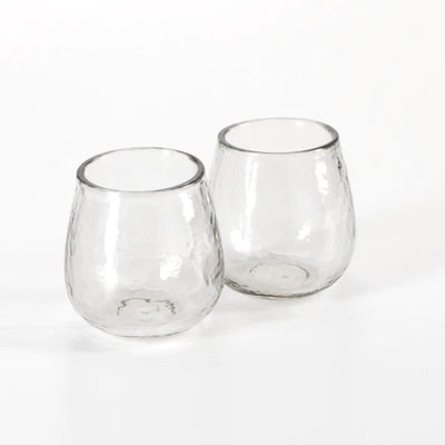 Artisan Hammered Stemless Wine Glass