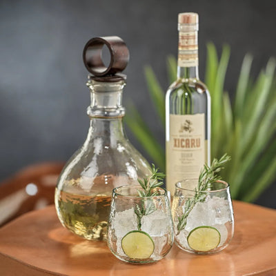 Artisan Hammered Stemless Wine Glass