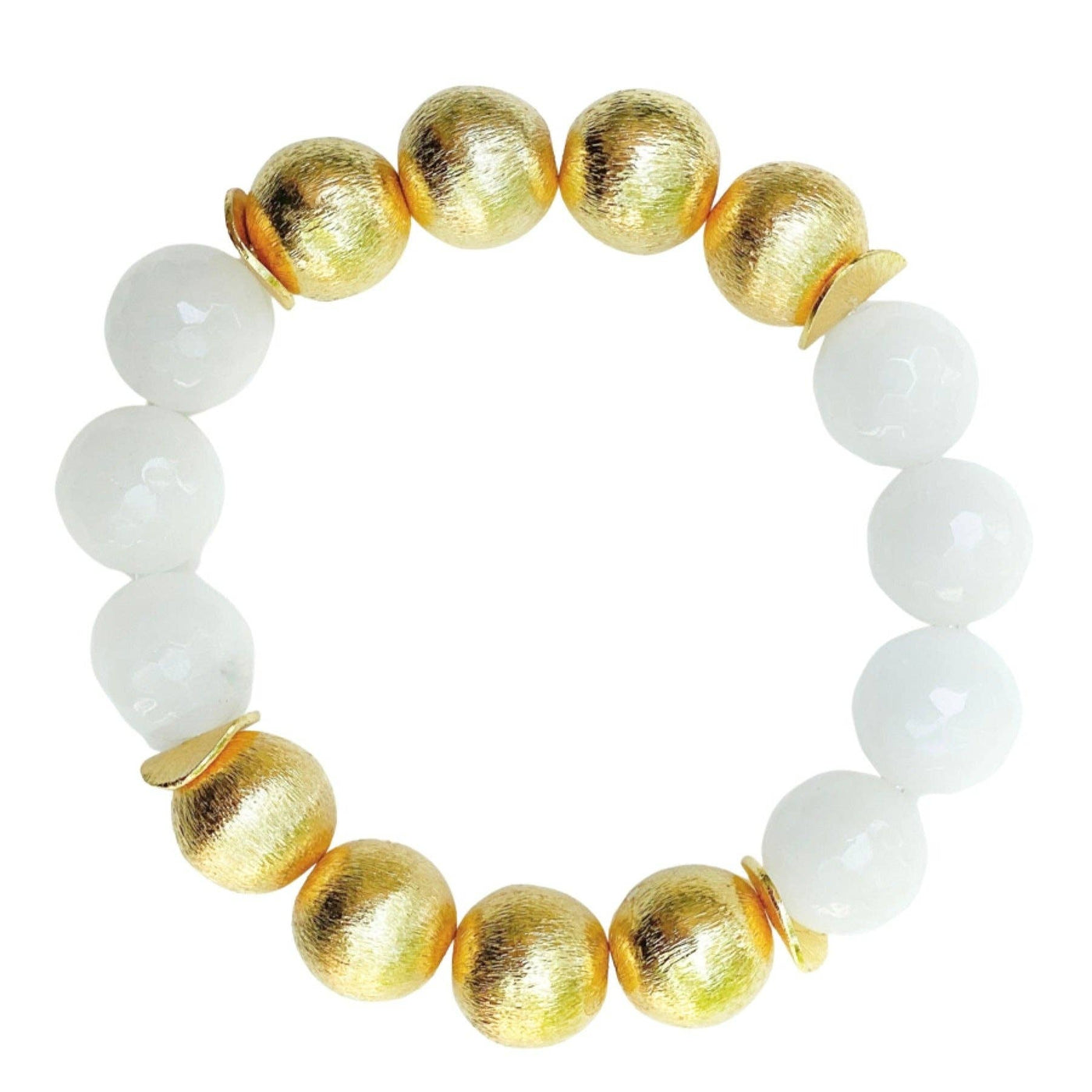Candace Small Bracelet - White Jade