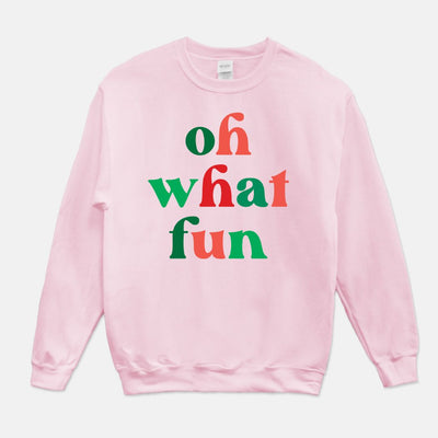 Oh What Fun Christmas Unisex Crew Neck Sweatshirt