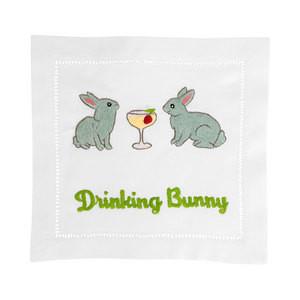 DRINKING BUNNY COCKTAIL NAPKIN