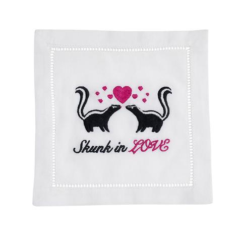 SKUNK IN LOVE COCKTAIL NAPKIN