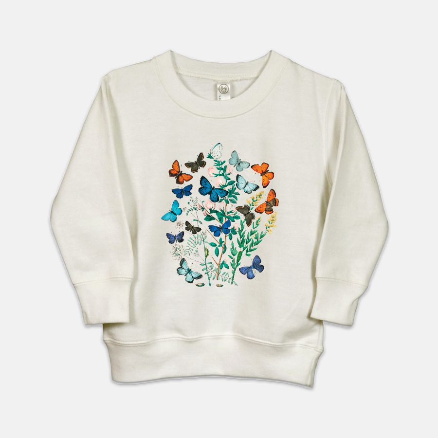 Butterflies Toddler Crew Neck Sweatshirt