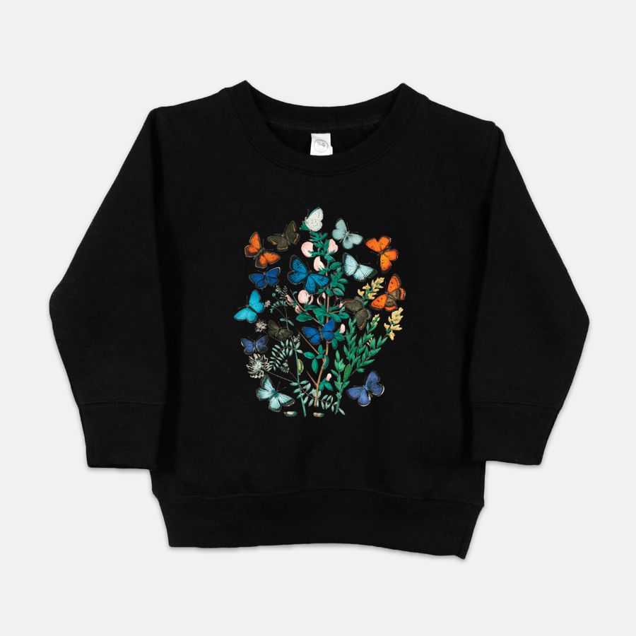 Butterflies Toddler Crew Neck Sweatshirt