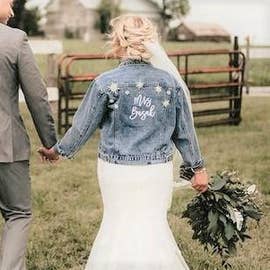 Star Struck Denim Jacket for Bride