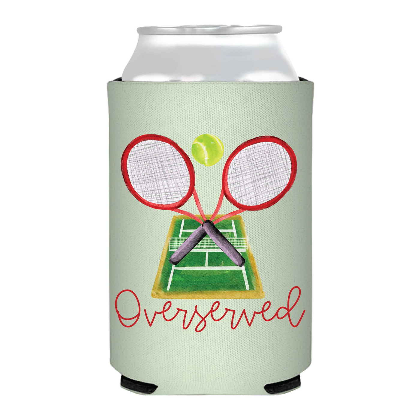 Overserved Tennis Can Cooler- Sports