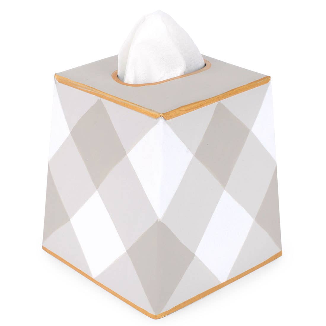 Buffalo Plaid Taupe Tissue Box Cover