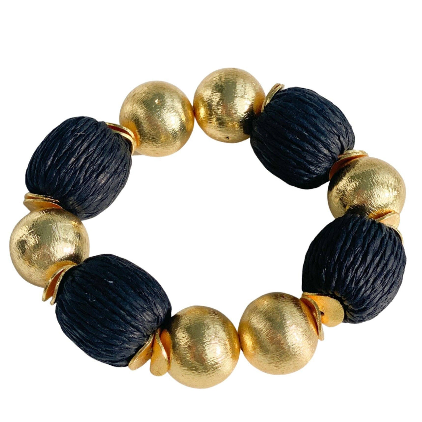 Copy of Candace Large Bracelet - Black Raffia