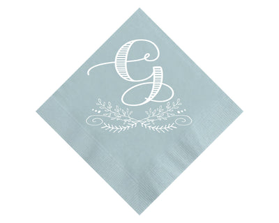 Custom Monogram Event Beverage Napkins #1422