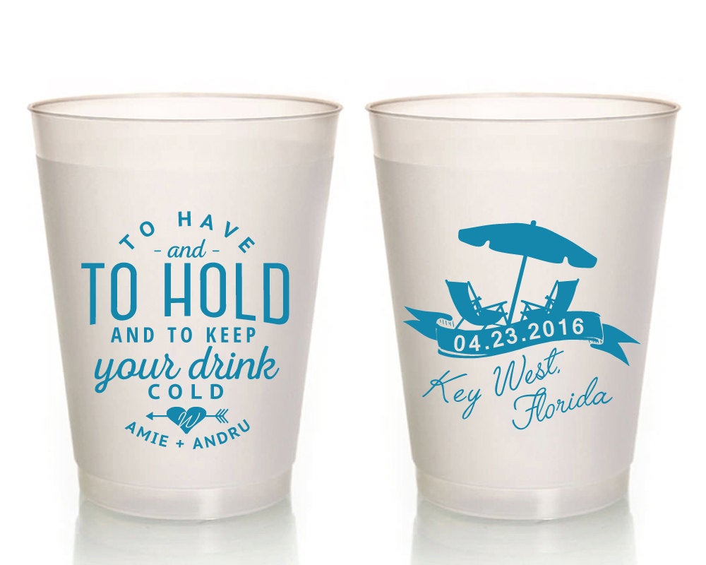 To Have and To Hold Beach Frosted Cups #1427