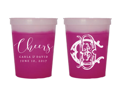Cheers Monogram Mood Cup Design #1511