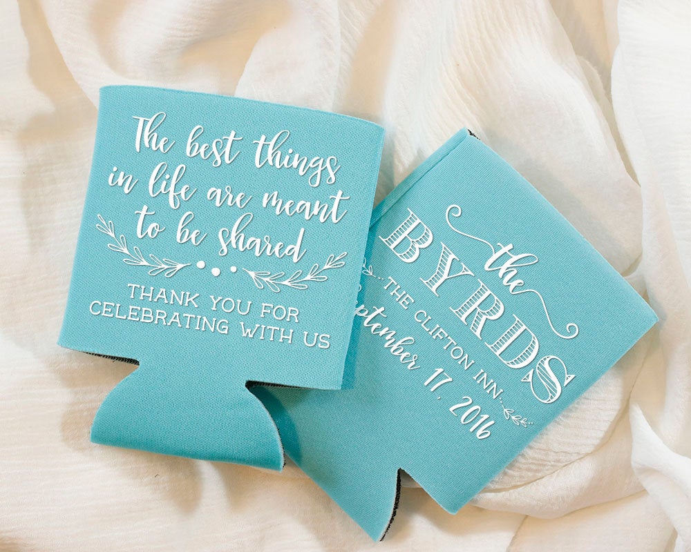 Thank You Wedding Favors Can Coolers #1513