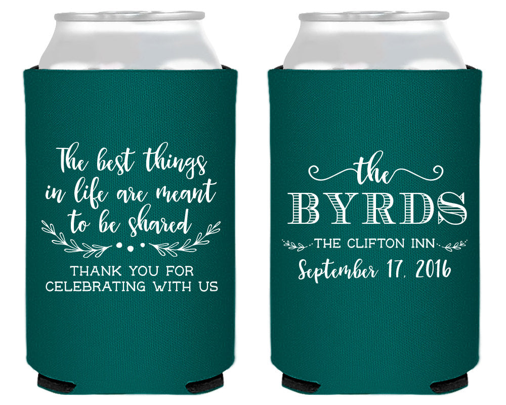 Thank You Wedding Favors Can Coolers #1513