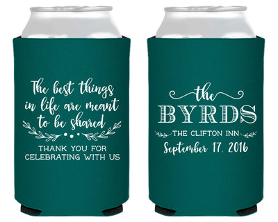 Thank You Wedding Favors Can Coolers #1513