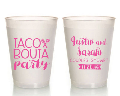 Taco Bout a Party Couples Shower Frosted Cup Design #1431