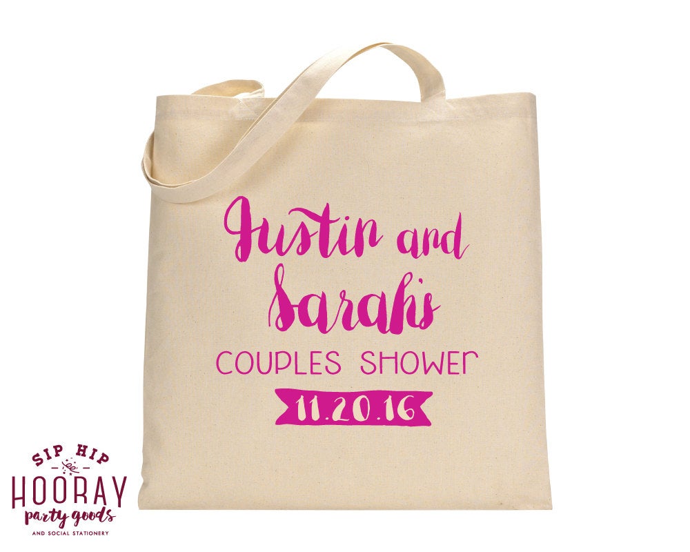 Custom Couples Shower Tote Bags #1431