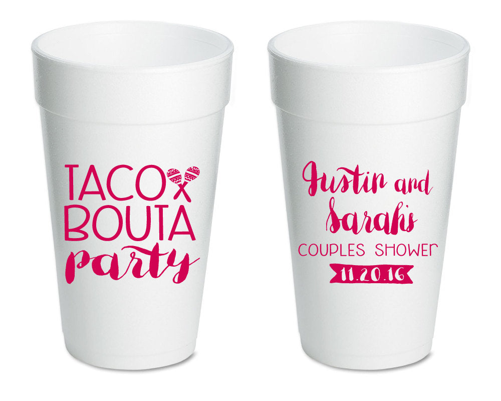 Taco Party Foam Cup Design #1431