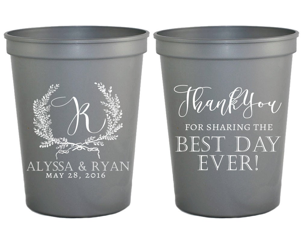 Thank You Wedding Stadium Cups #1515