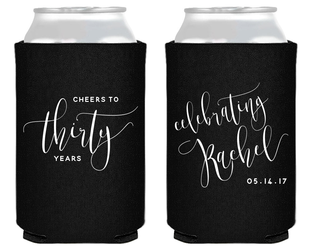 Cheers to 30 Years Birthday Party Can Cooler Design #1436