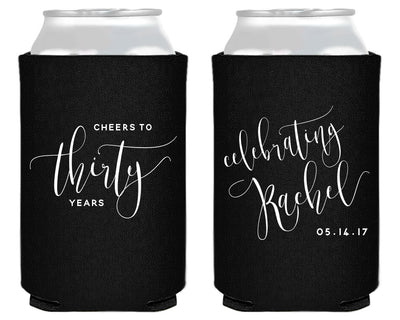 Cheers to 30 Years Birthday Party Can Cooler Design #1436