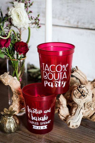 Taco Bouta Party Couples Shower Stadium Cup Design #1431