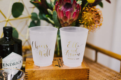 Cheers Ya'll Wedding Frosted Cups #1416