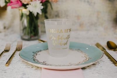 Custom Elegant Gold Frosted Cups #1496