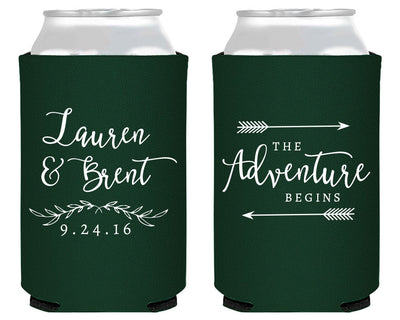 The Adventure Begins Rustic Can Coolers #1531