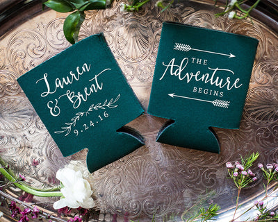 The Adventure Begins Rustic Can Coolers #1531