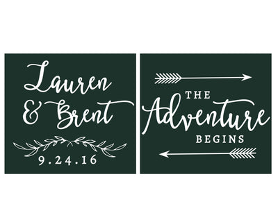 The Adventure Begins Rustic Can Coolers #1531