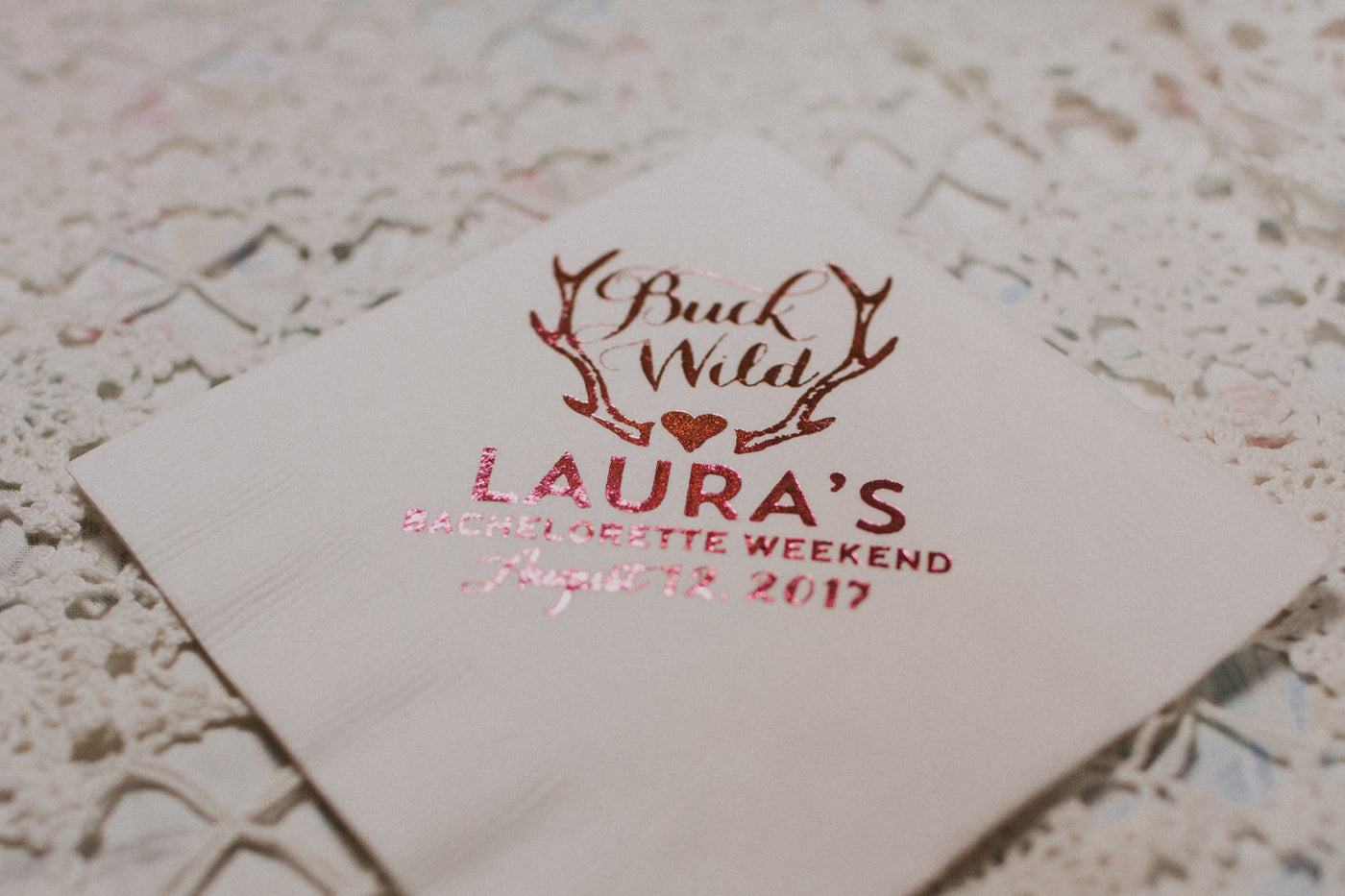 Buck Wild Bachelorette Beverage Napkins #1017