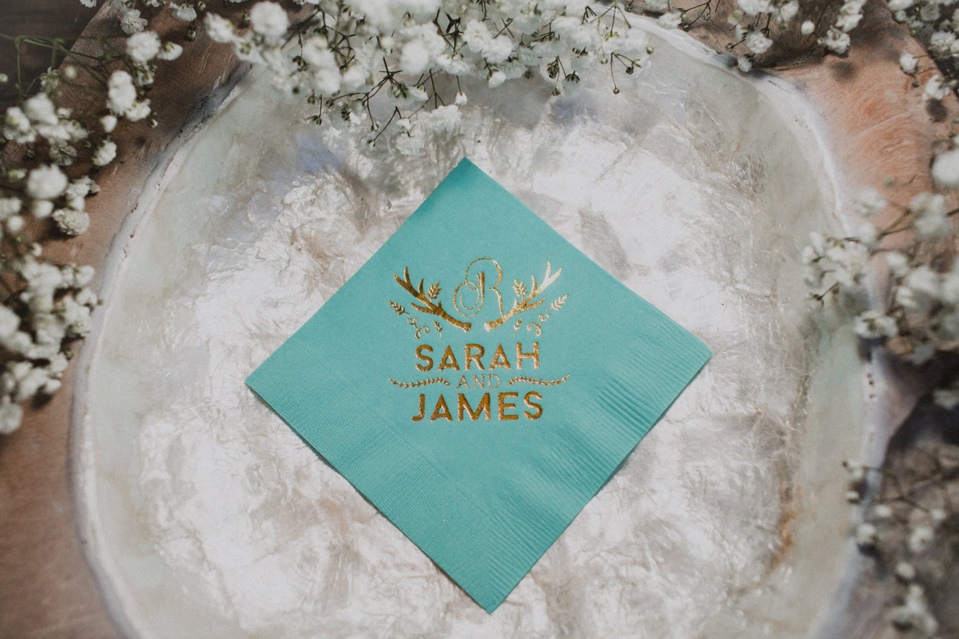 Rustic Deer Antler Beverage Napkins #1279, #1028