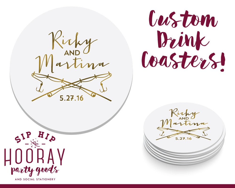 Fisherman Wedding Coaster Design #1510
